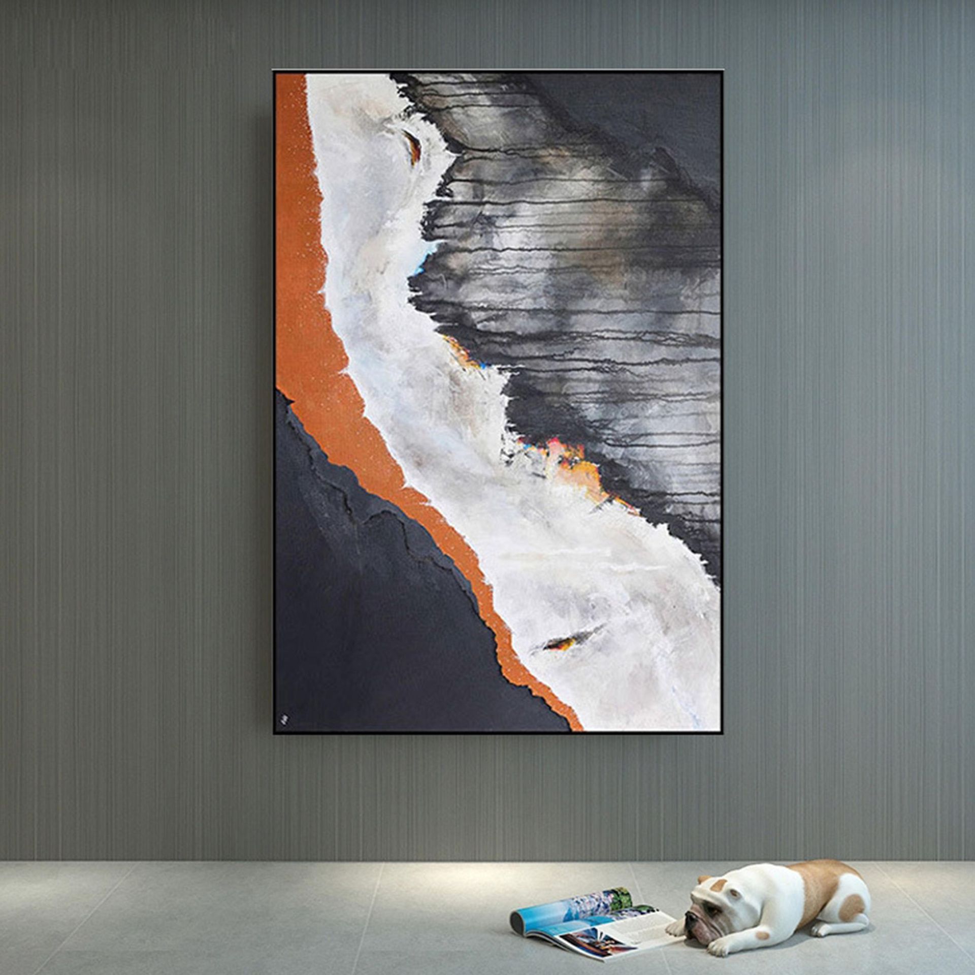 来图定制大芬油画工厂客厅玄关装饰画简约抽象手绘油画纯手工挂画