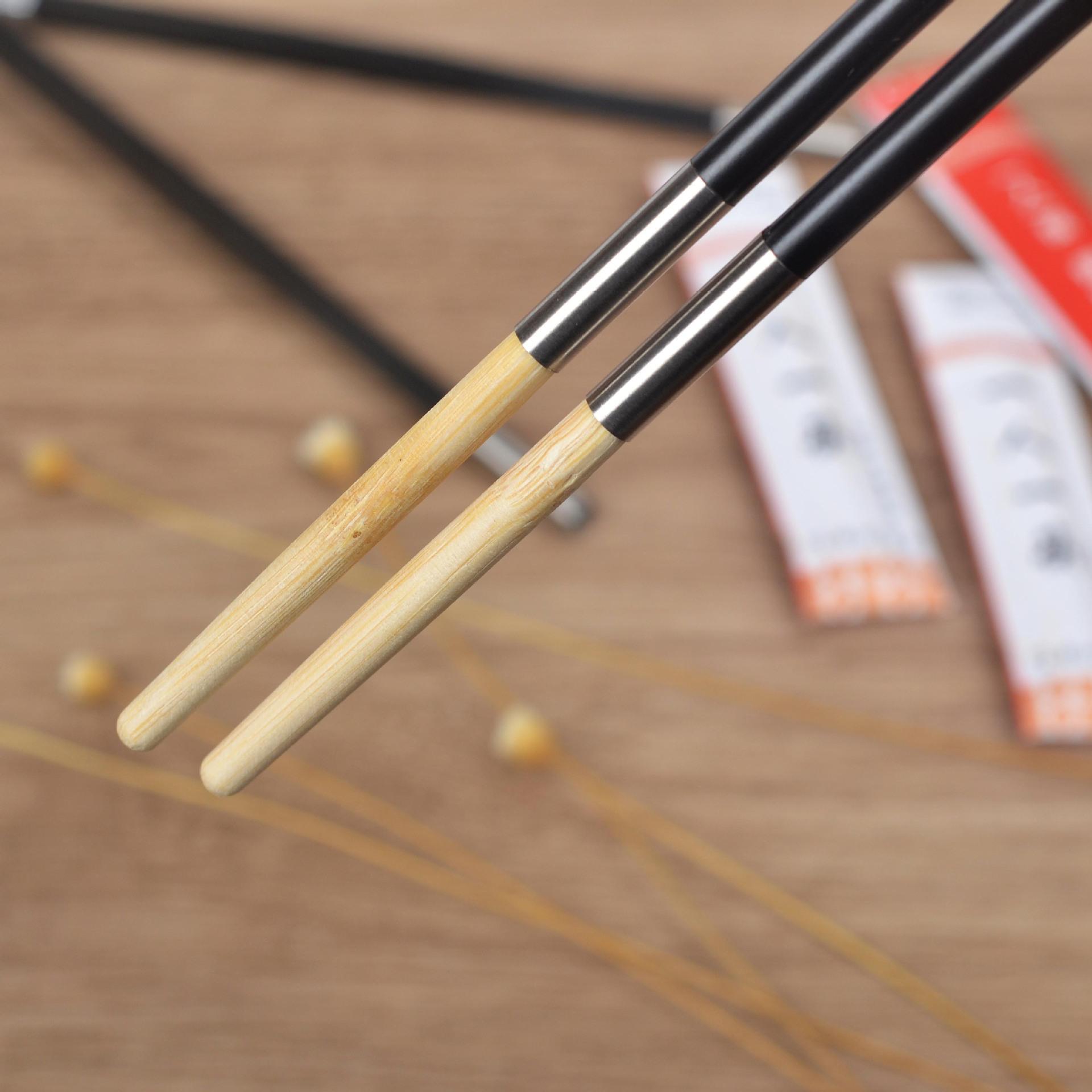 一次性筷子头火锅筷可换头筷子酒店合金拼接干净卫生竹筷