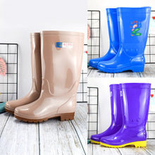 厂家批发PVC高筒女士雨靴 时尚女式雨鞋雨具用品加棉可拆卸水鞋