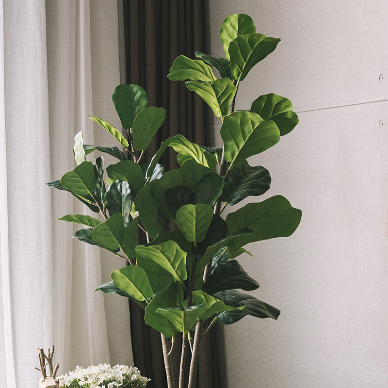室内客厅装饰落地家居小摆件绿植北欧风格仿真假大植物盆景琴叶榕