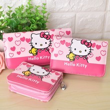 Hello kitty猫卡通零钱包短款女生韩版可爱动漫拉链学生零钱包