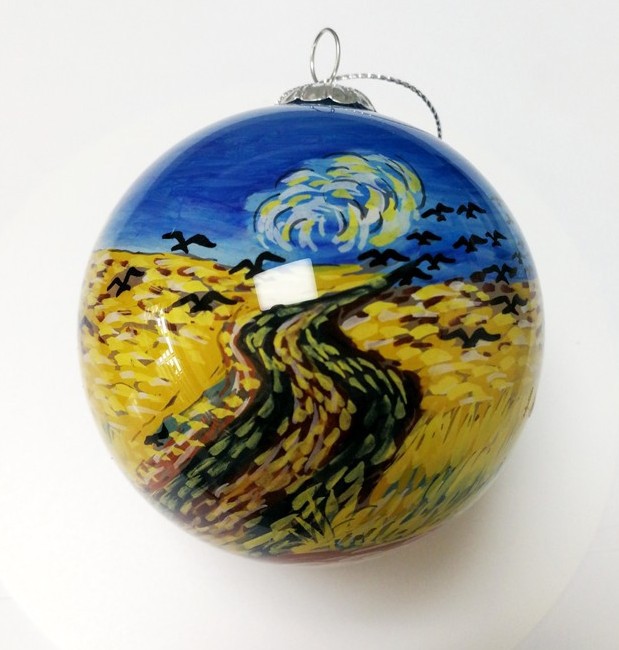 衡水内画球玻璃内画手绘圣诞球装饰品旅游纪念品手绘玻璃工艺品