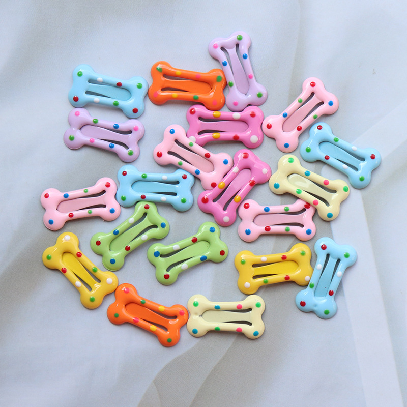 Ins Wind Polka Dot Bone Barrettes Cute Japanese Style Candy Color Hairpin Pet BB Clip Hair Clip for Broken Hair Barrettes Sub Hairware