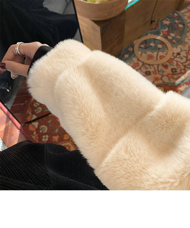 秋冬新款丹麦貂仿水貂绒皮草外套女宽松加厚皮毛一体休闲毛毛上衣