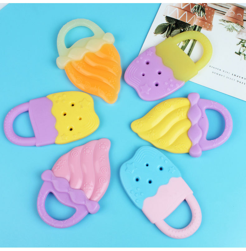 Soothing Teether Molar Rod Baby Silicone Toys Baby Prevent Hand Sucking Artifact Munchkin Soothing Chews Water Boiling Suitable Ice Cream Teether