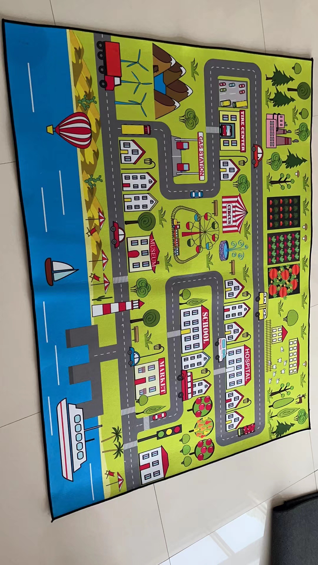 Children's Crawling Carpet City Traffic Scene Map Toy Blankets Road Track Parking Lot Floor Mat One Piece Dropshipping