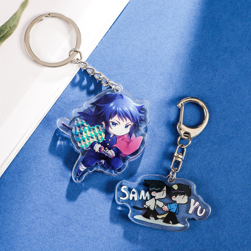 Acrylic Keychain DIY Cartoon Anime Creative Keychain Pendant Gift Printable Logo