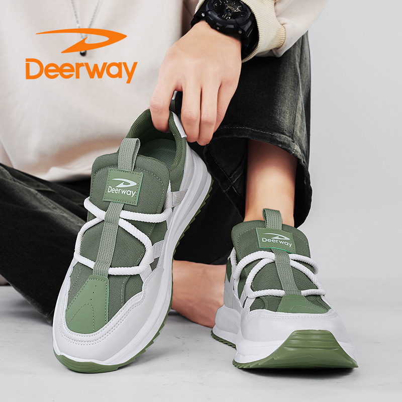 德尔惠男鞋2024春季男士轻便休闲鞋透气舒适防滑户外运动跑步鞋