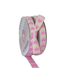 CXZD 织唛棉心形系列 提花爱心织带 1.6CM桃心带 人字纹带DIY包装