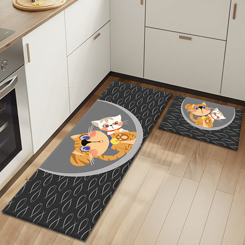 Spot Cartoon Series Carpet Erasable Oil-Absorbing Combination Kitchen Floor Mat Hallway Logo Home Decoration Floor Mat