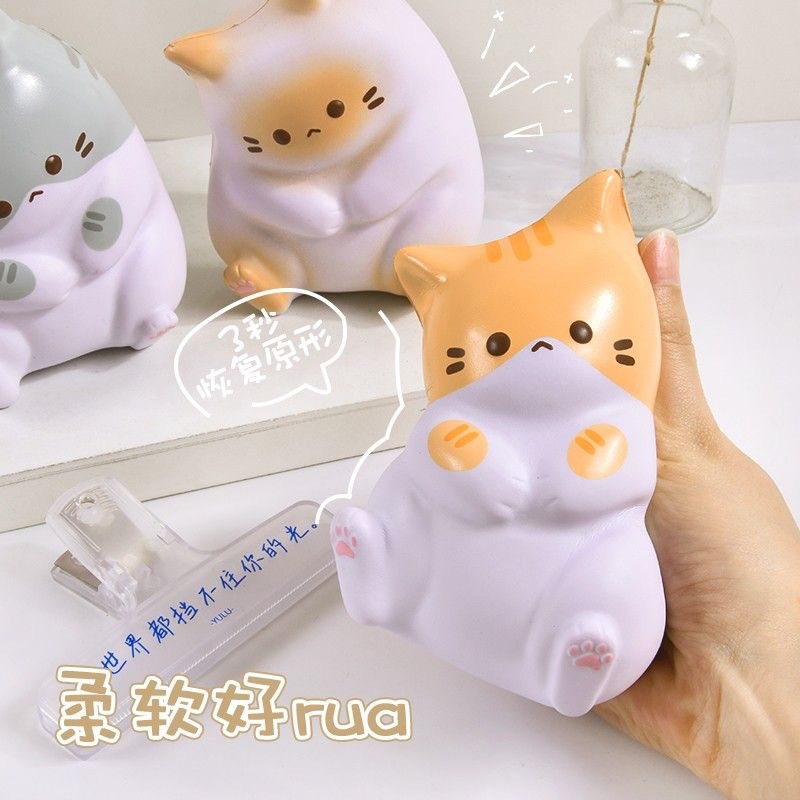 New Pu Cute Decompression Toy Foam Slow Rebound Squeezing Toy Decompression Strange Toys Cat Ornaments Wholesale