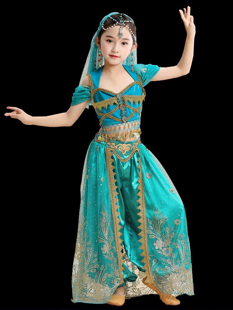 i印度舞服装肚皮舞衣天竺少女舞蹈服民族风演出服六一儿童节表演