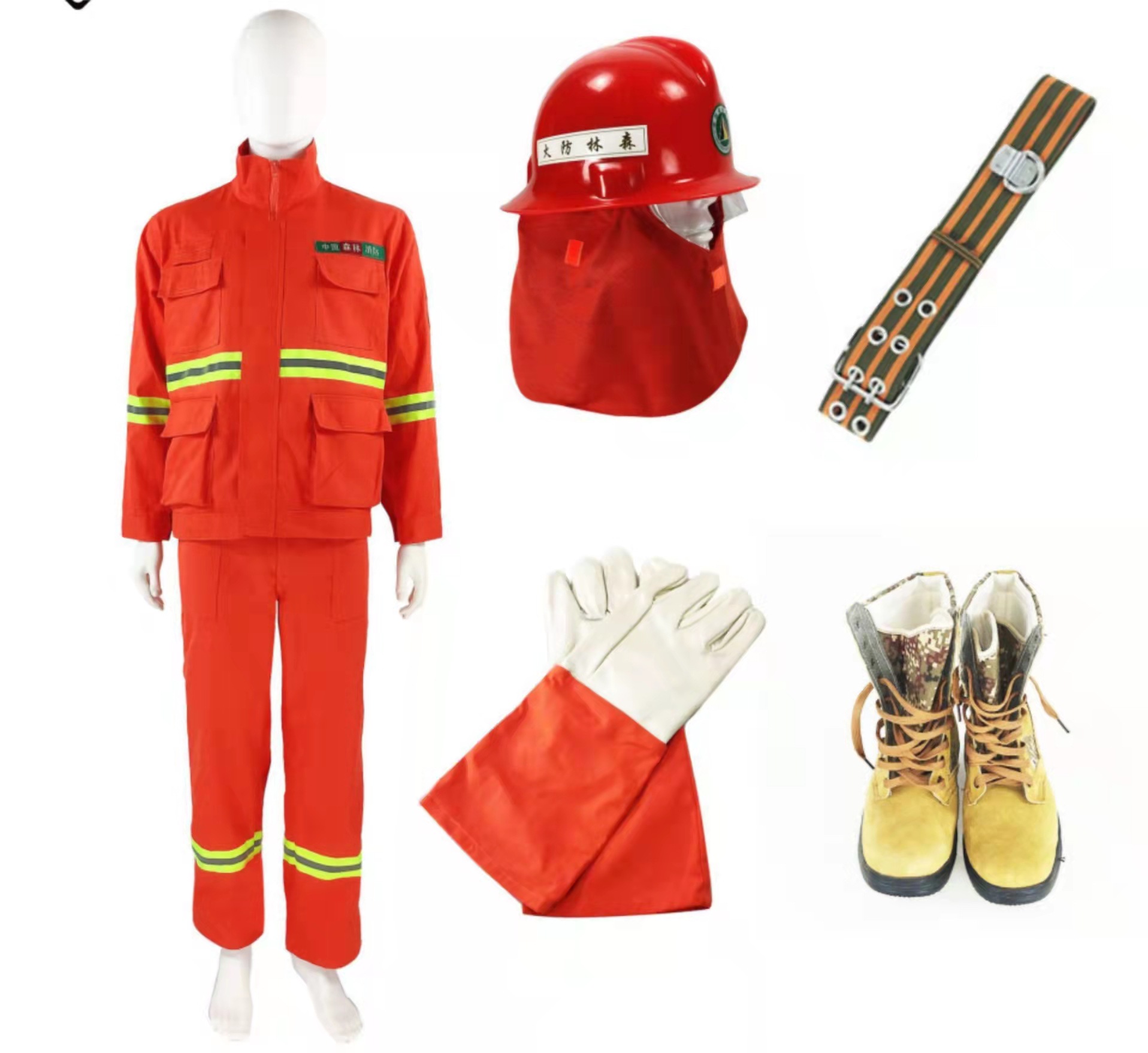消防服五件套厂家批发灭火防护服阻燃服五件套火灾救援服