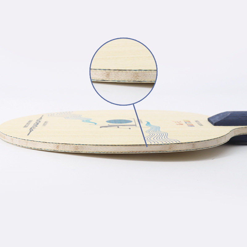 海天乒乓球拍底板7层碳素阿尤斯面材alc蓝色碳素桐木大芯乒乓底板