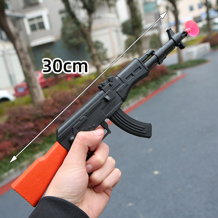 30cm Soft Elastic Sucker Gun Toy Children and Boys Fight Chicken-Eating Competitive Hand Launch 369-Year-Old Small Gift Wholesale