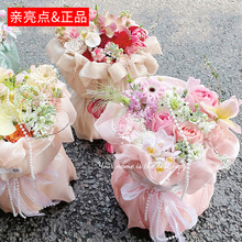 亲亮点韩式真丝包花布冰丝纱花束布料鲜花包装纸布艺材料花艺花店
