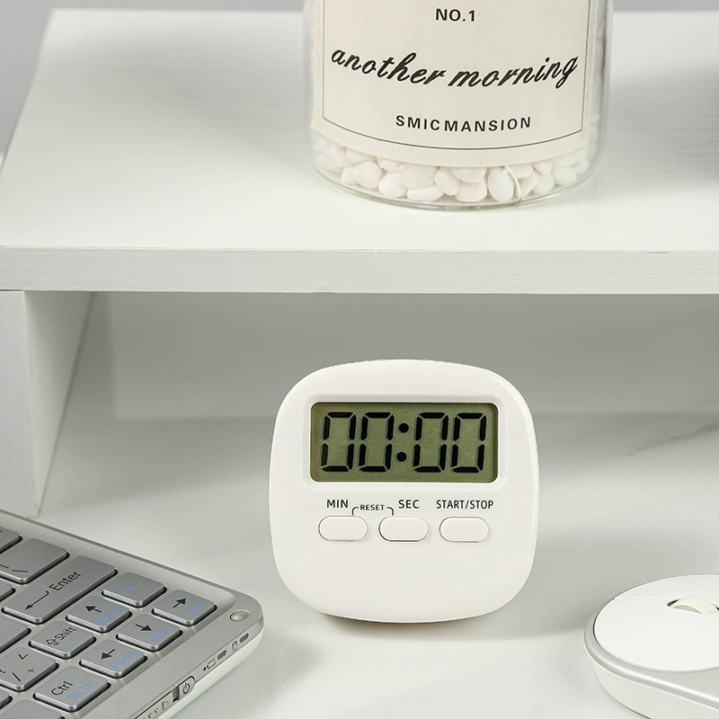 新款白色电子计时器餐厅烹饪倒计时提醒器美容时间定时器厂家批发