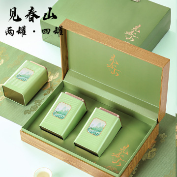 新款春茶茶叶包装盒绿茶空礼盒明前龙井碧螺春高山云雾茶毛尖礼盒