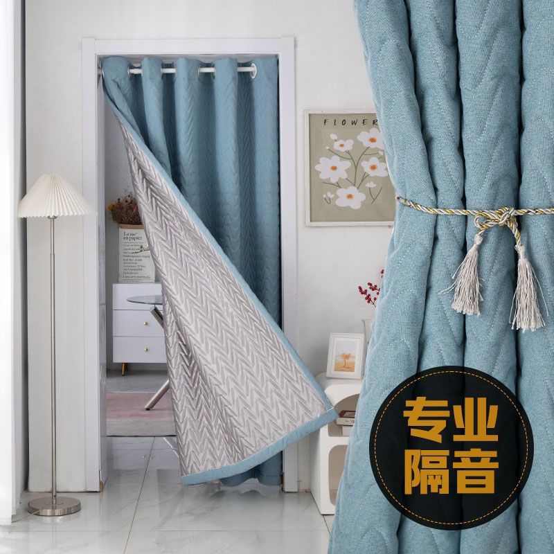 隔音门贴夏季吸帘酒吧帘强房间马路边棉帘子加厚免打孔超市独立站