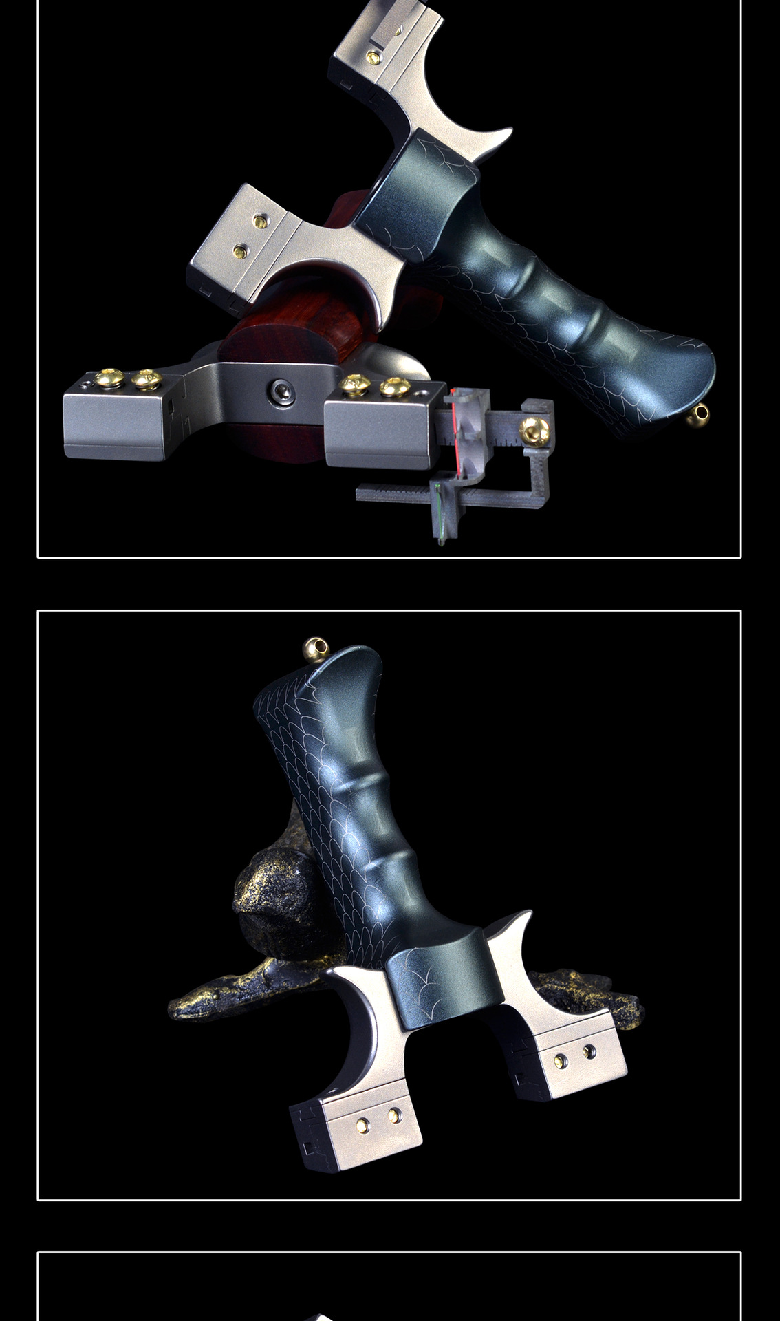 传奇征途不锈钢25大撑头可移动弓门铝把数控扁皮弹弓快压户外弹工