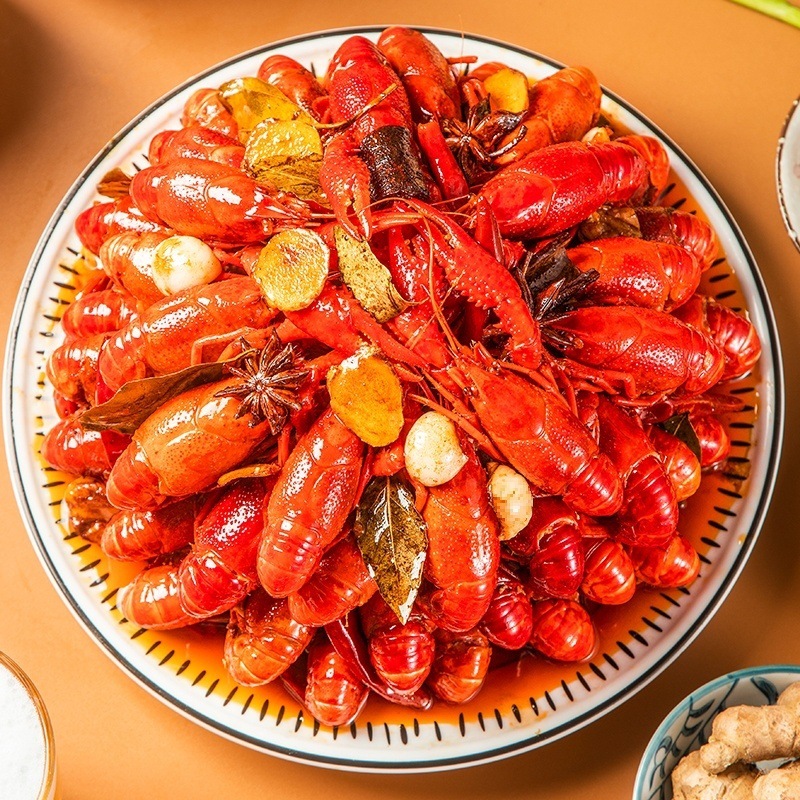 麻辣小龙虾加热即食大个整虾非龙虾尾冷冻生鲜半成品熟食750g*4盒