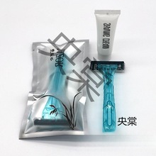 酒店客房一次性剃须刀剃须膏浴场刮胡刀宾馆洗漱用品套装现货供应