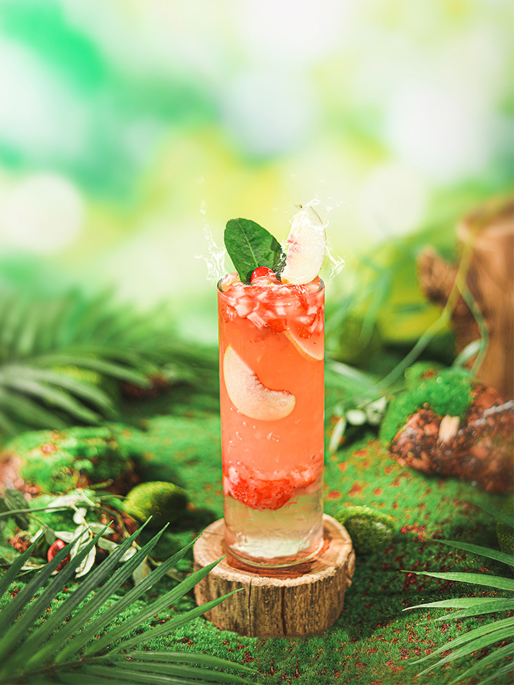 德馨珍果鲜桃汁饮料浓浆1l水蜜桃浓缩汁桃桃乌龙茶奶茶店原浆