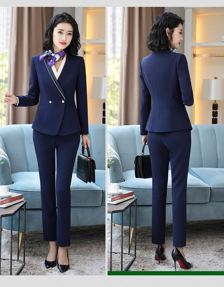 珠宝金店销售营业员工作服女夏季老庙周大生中国黄金职业西装工装