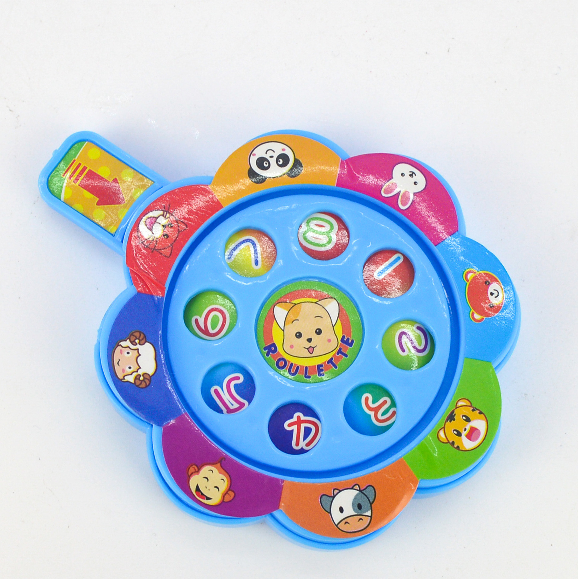 地摊热门小商品转盘桌面游戏儿童手按数字小轮盘亲子互动玩具赠品