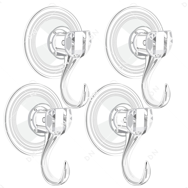 亚马逊无痕透明吸盘挂钩 厨房浴室免打孔吸壁式粘钩 吸壁式挂钩