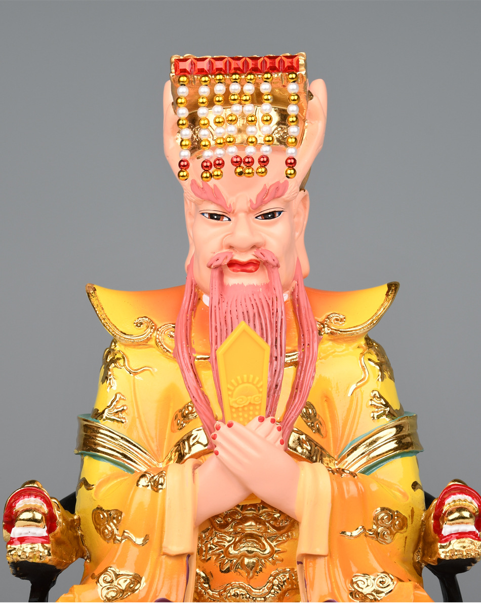 四海龙王神像红黄白黑色西海北海南海东海龙王树脂佛像摆件工艺品