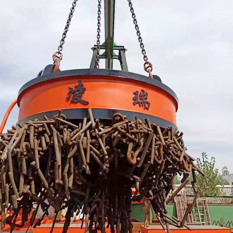 供应 电磁吸盘废铁厂起重用5吨圆形电磁吸盘工业起重电磁吸盘-起重机