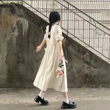 白色连衣裙子女2024新款夏季中国风新中式长裙仙女气质
