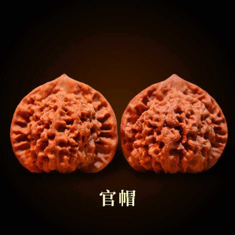 文玩核桃盘玩麒麟纹官帽手盘核桃大尺寸精品配对手把件核桃把玩