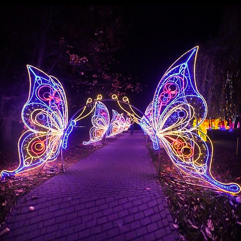 灯光节动物造型灯led松鼠发光铁艺图案彩灯户外防雨厂家直销