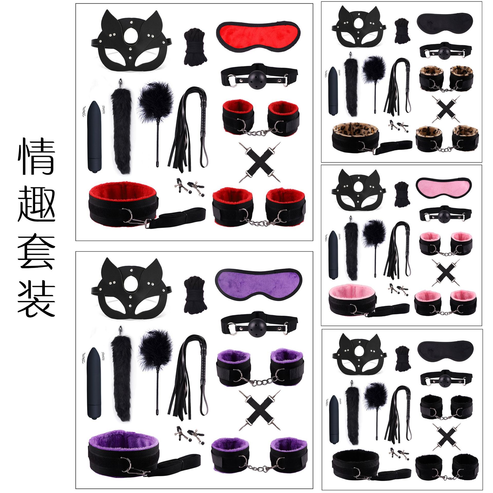 sm跨境外贸情趣用品另类玩具13件套捆绑束缚成人用品夫妻调情套装