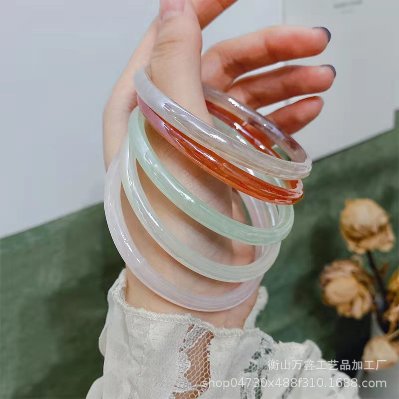 细条叮当镯  54 58 60 62圈口 扁条 圆条仿玉手镯