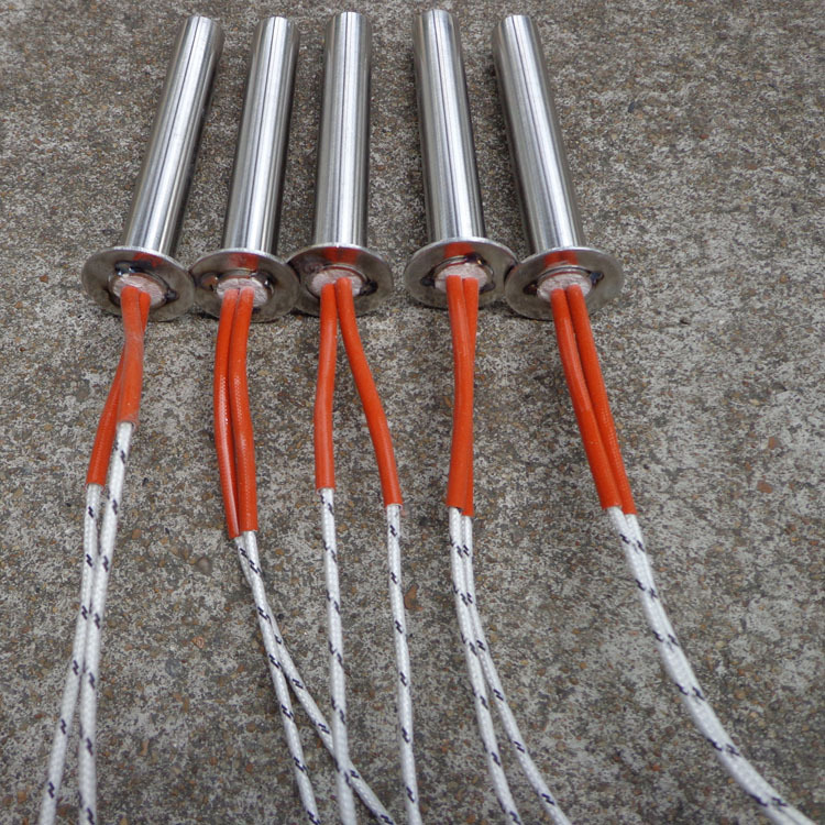 不锈钢单头电热管单端加热棒模具发热管口罩机加热管耐高温翅片管