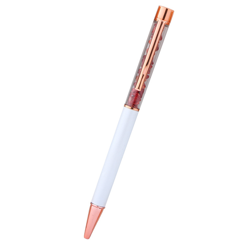 Gem Ballpoint Pen Metal Pen Natural Stone Accessories Fashion Pen in Stock New Product