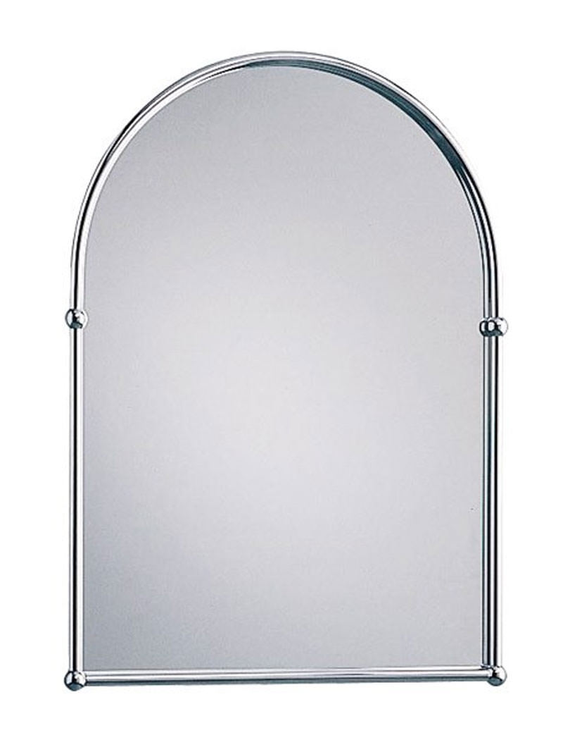 金色卫生间铜框镜子英式壁挂浴室镜洗漱台镜银色半椭圆梳妆镜拱形