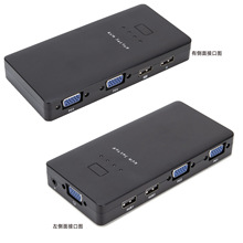 新品跨境USB KVM VGA Switch 4x1配线 四进一出切换器 外置线控切