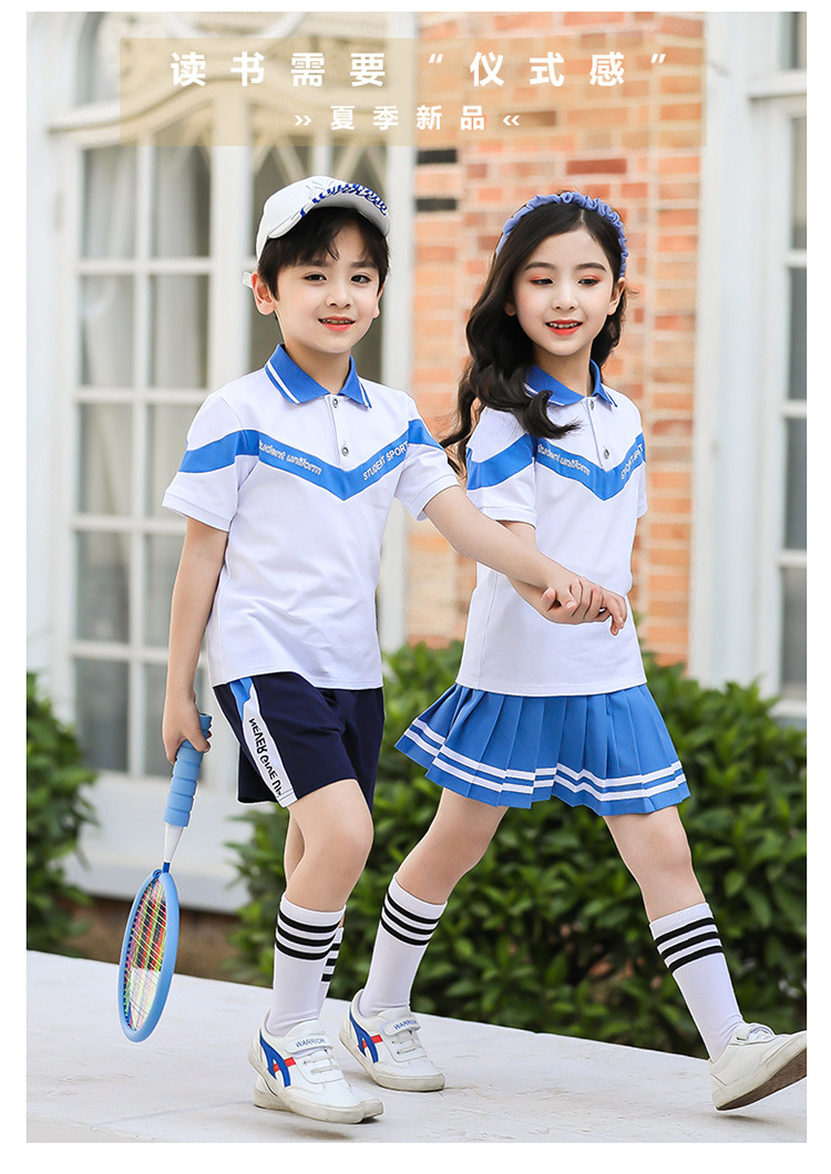 童摄影服饰小学生校服短袖短裤夏季班服男女儿童装运动服套装定制