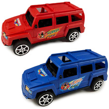 厂家直销儿童中型拉线车玩具16厘米塑料赠品拉线悍马车模60g