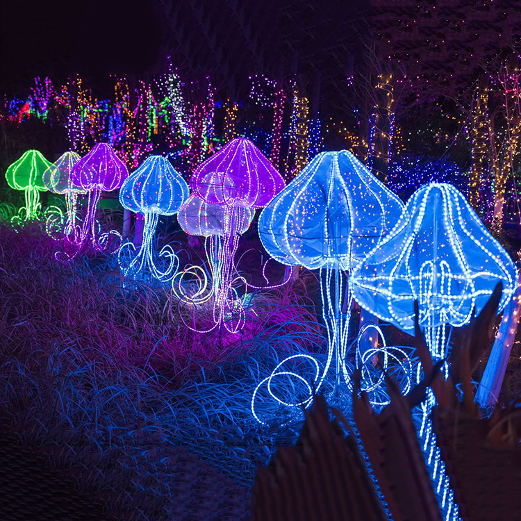 灯光亮化造型雕塑展览 梦幻灯光动物人物造型大型灯塑制作厂家