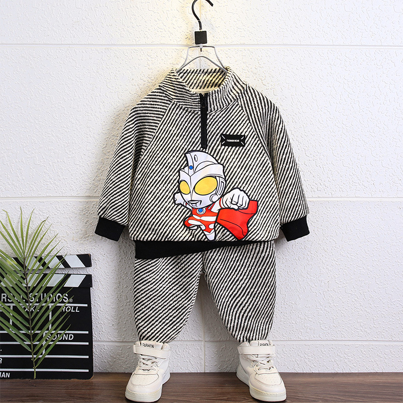 奥特曼男童运动套装2024春秋季新款痞帅宝宝春装儿童休闲潮牌衣服