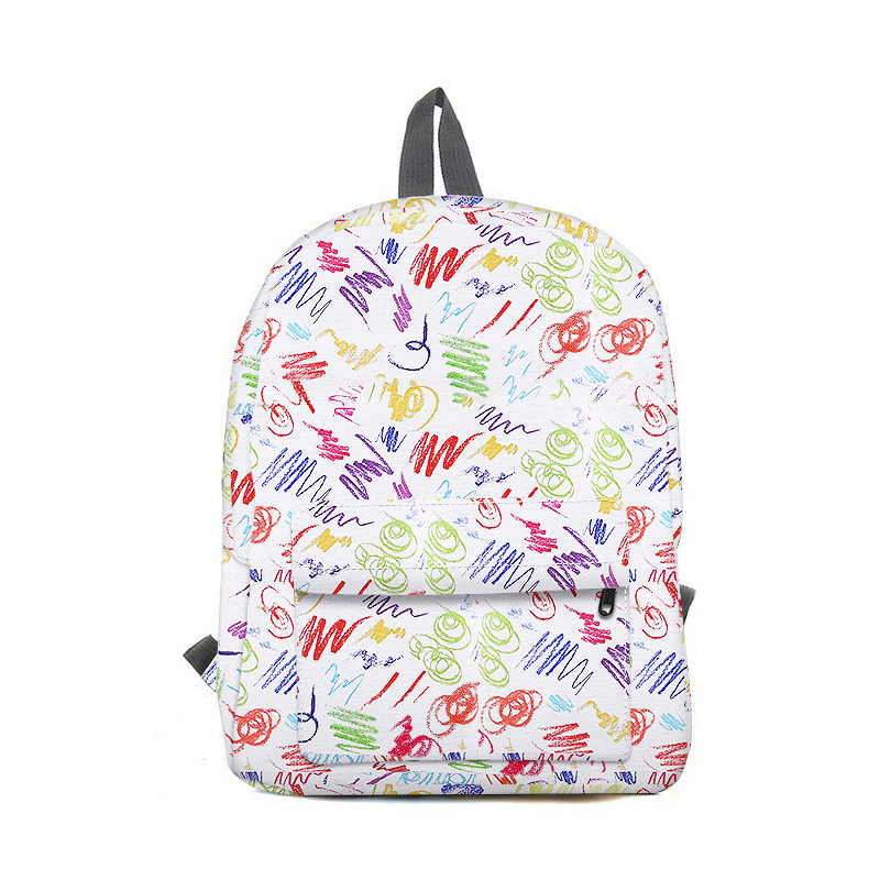 Casual Backpack New Large School Student Personality Trendy Backpack Large Capacity Campus Boys and Girls Schoolbag in Stock