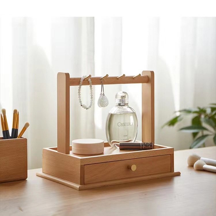 Wooden Hallway Key Holder Household Desk If Hook Organizing Rack Creative Solid Wood Desktop Decoration Wholesale
