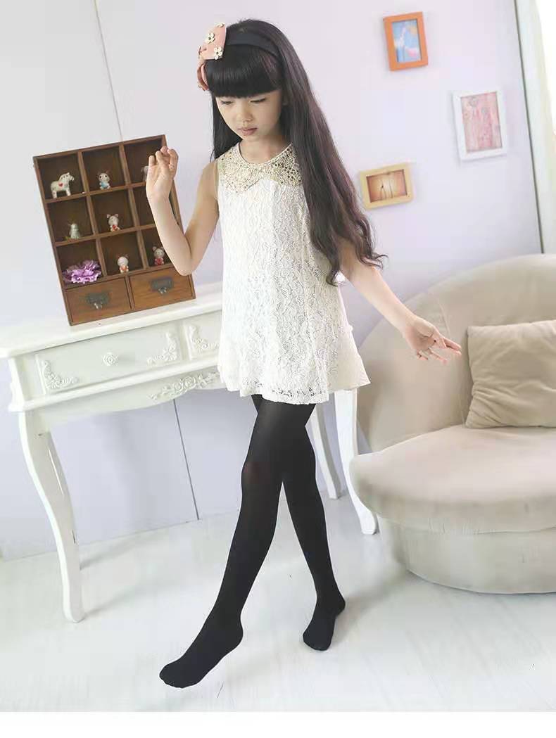 厂家批发春夏薄款80d天鹅绒儿童舞蹈袜 女童芭蕾舞大袜白色连裤袜