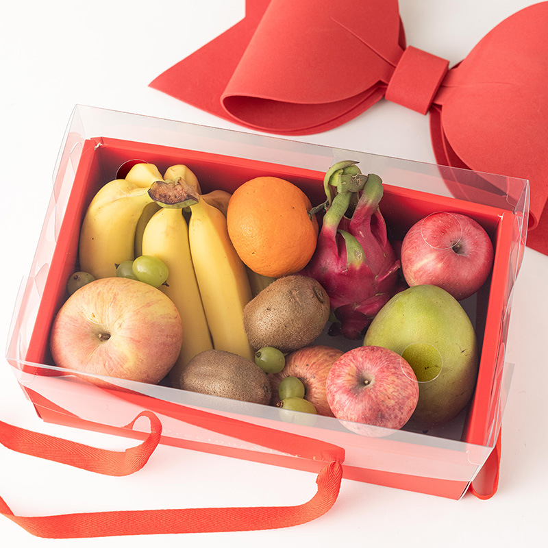 母亲节520礼物蝴蝶结水果礼盒高档透明包装礼品年货零食空盒子