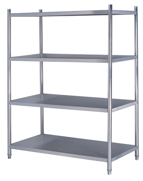不锈钢四层货架平板置物架仓库货架展示架冷库多层储藏架厨房米架